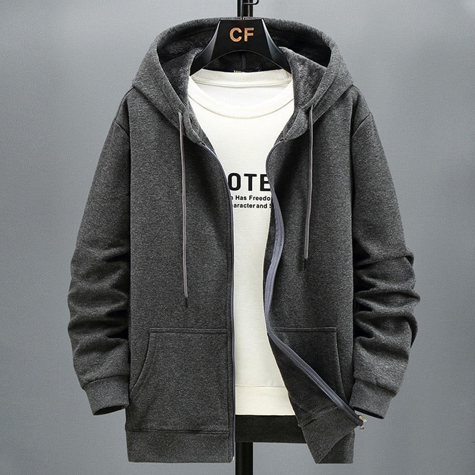 R&B | Kapuzenpullover Strickjacke Fleece Lockere Passform Reißverschluss Schichtverwendung