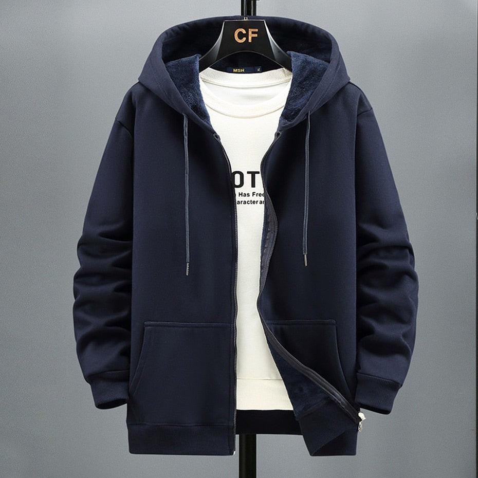 R&B | Kapuzenpullover Strickjacke Fleece Lockere Passform Reißverschluss Schichtverwendung