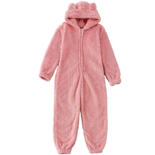 R&B | Damen Teddy Fleece Overall mit Kapuze