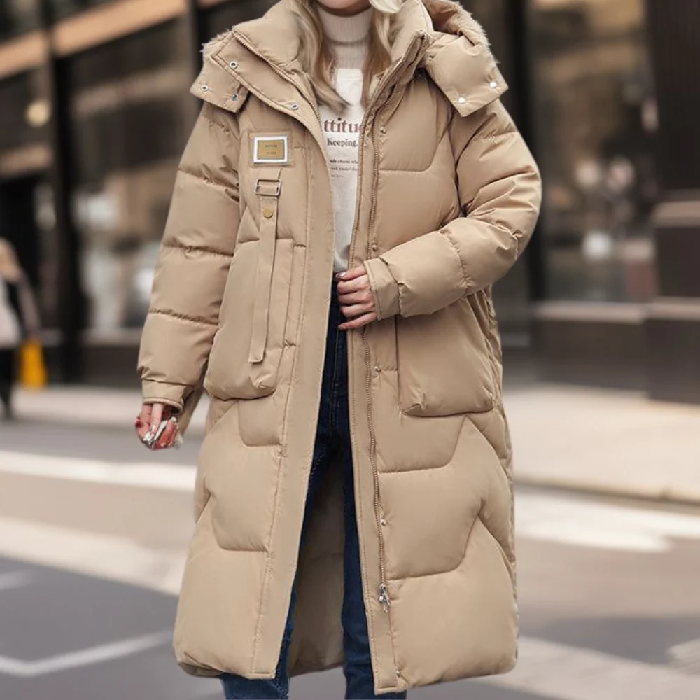 R&B | Steppjacke - Oversized Passform - Lange Länge - Mit Kapuze - Warme Isolierung