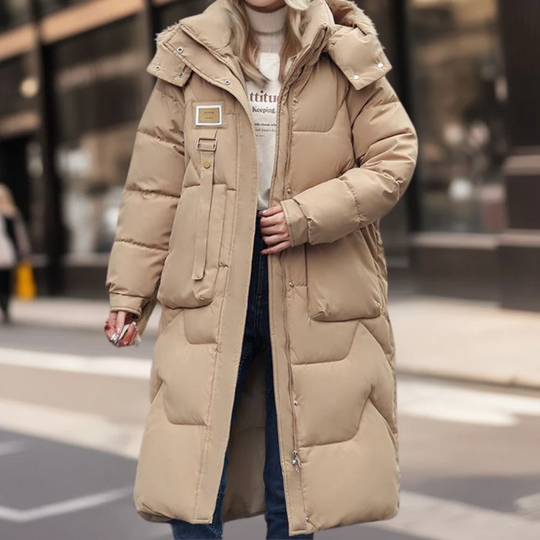 R&B | Steppjacke - Oversized Passform - Lange Länge - Mit Kapuze - Warme Isolierung