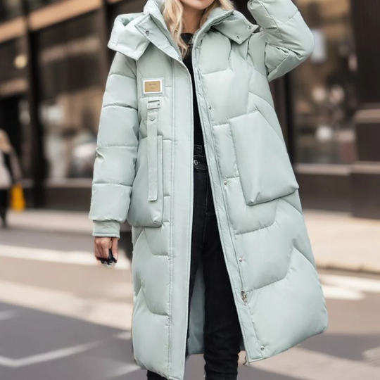 R&B | Steppjacke - Oversized Passform - Lange Länge - Mit Kapuze - Warme Isolierung