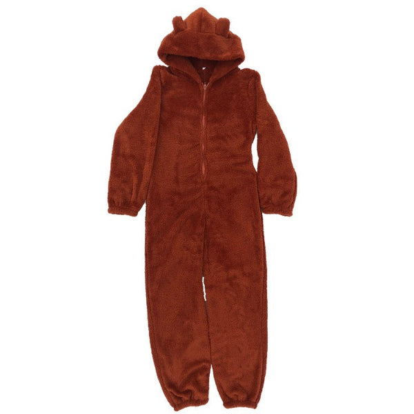 R&B | Damen Teddy Fleece Overall mit Kapuze
