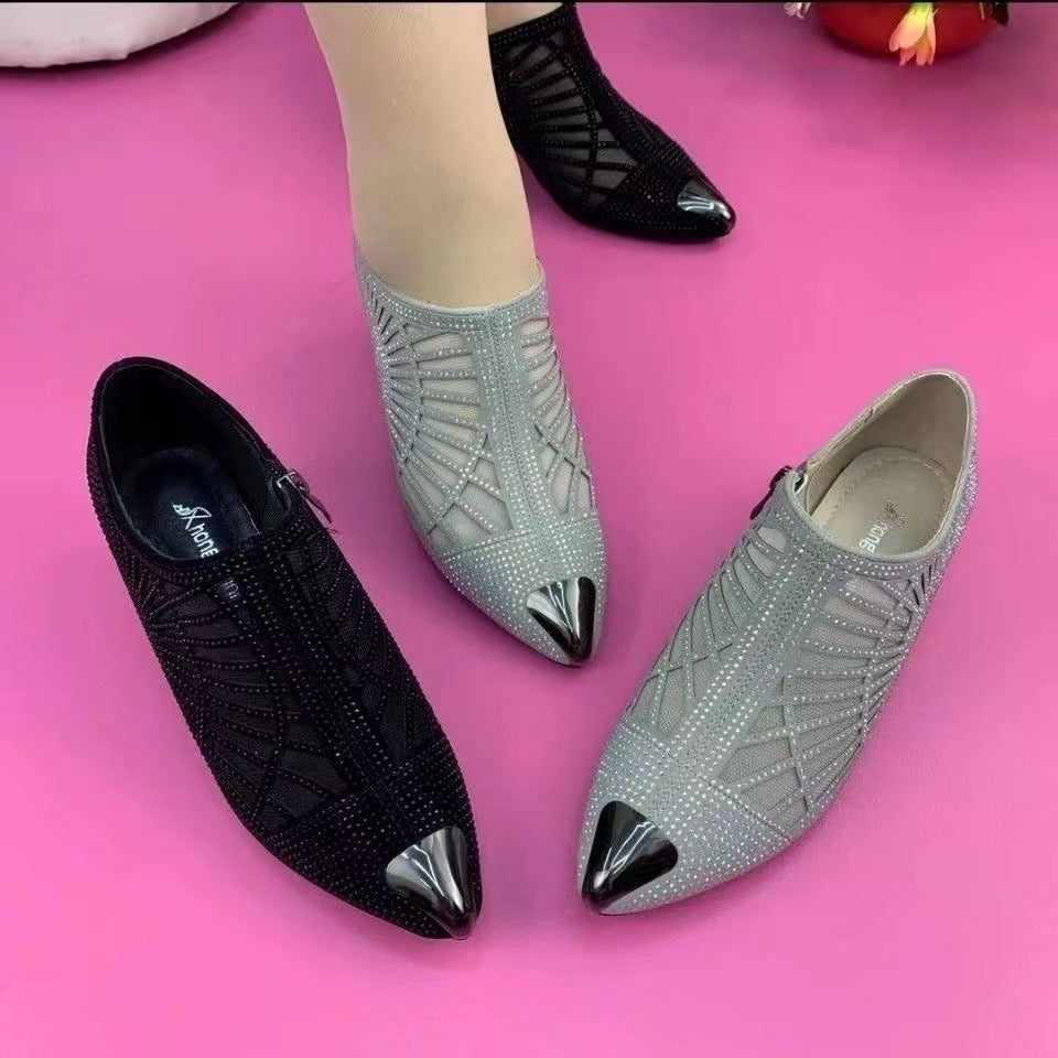 Stilvolle Schuhe mit Mesh und klobigem Absatz R&B R&B