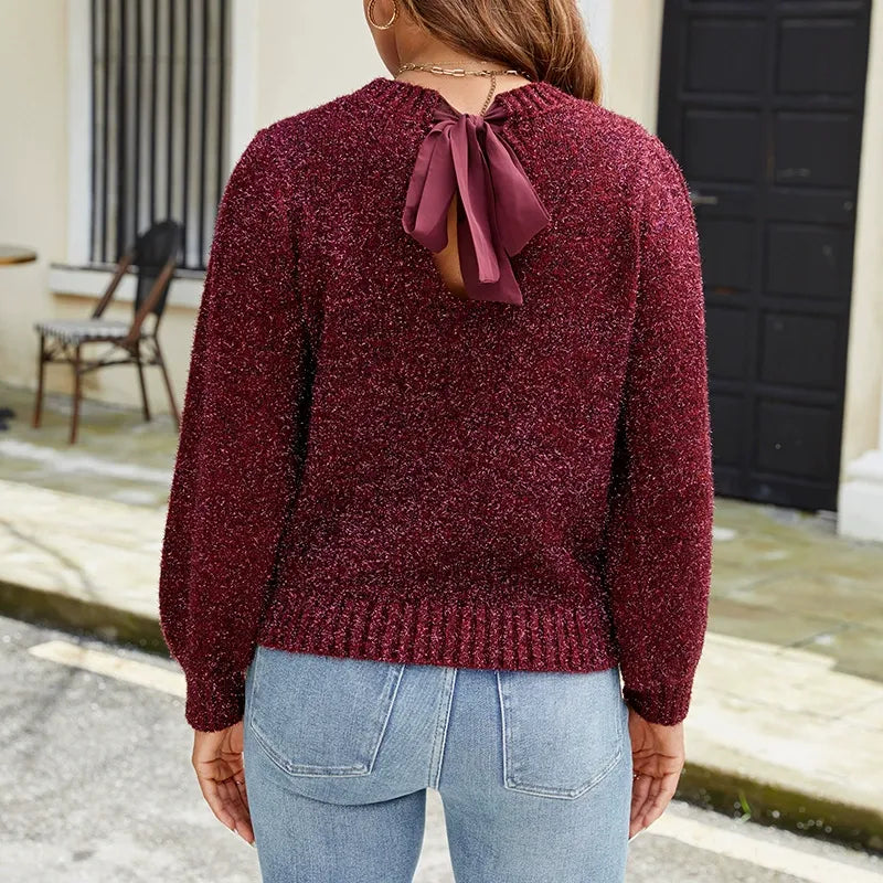 R&B | Stilvoller Damenpullover mit Langen Ärmeln und Rundhalsausschnitt