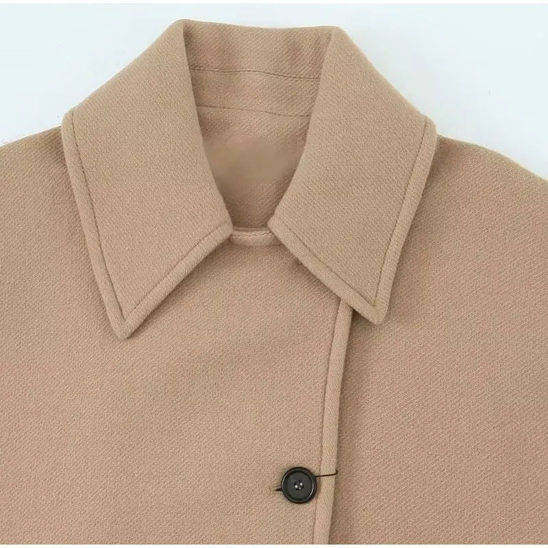 R&B | Übergröße Peacoat Doppelreiher Knopfleistenjacke
