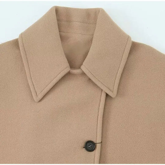 R&B | Übergröße Peacoat Doppelreiher Knopfleistenjacke