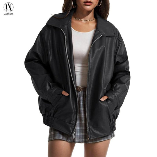 R&B | Leder Bomberjacke