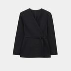 R&B | Wickel Blazer Jacke Langarm Taillierte Passform mit Gürtel