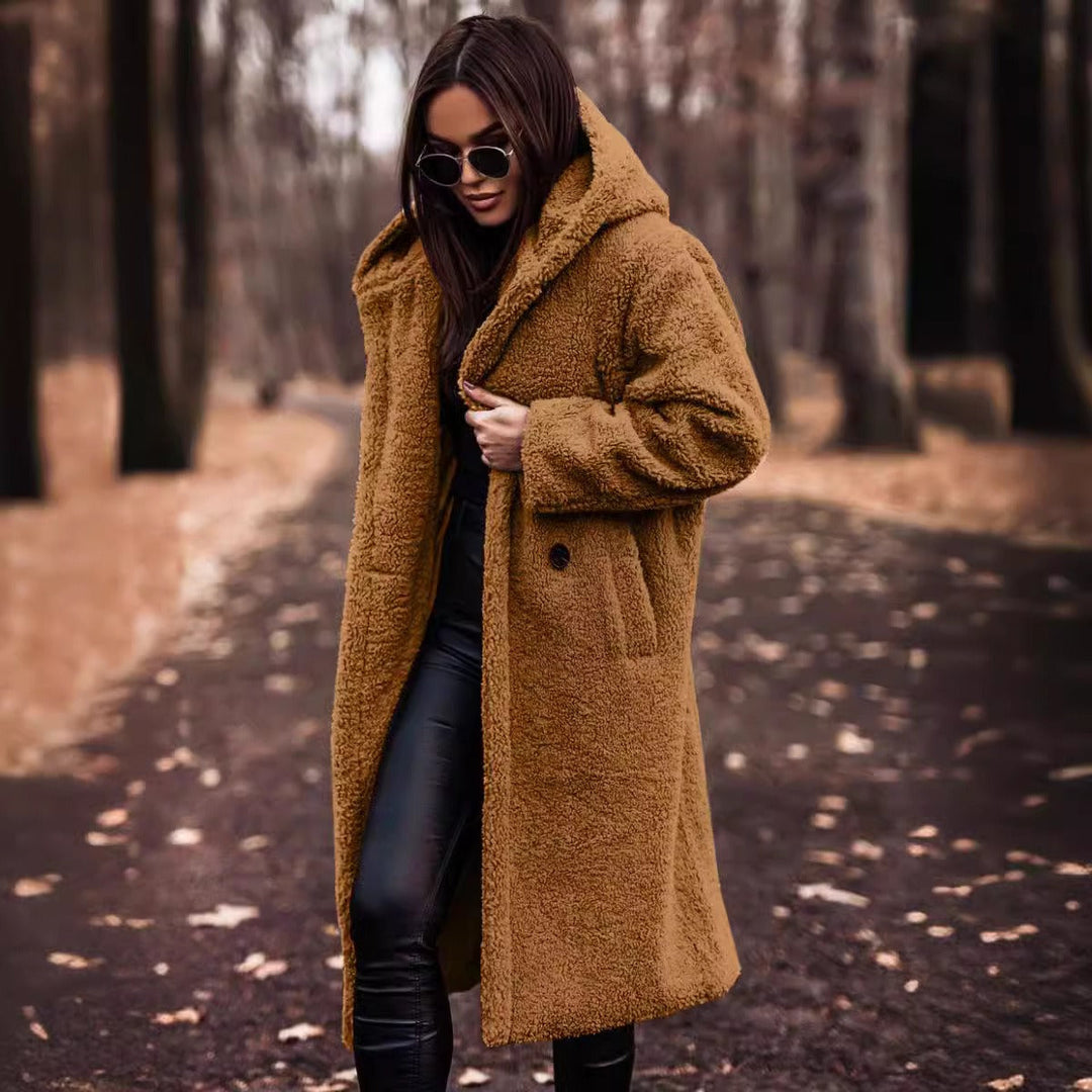R&B | Mantel - Oversized Fit - Wolle - Vollständig - Kapuze und Knöpfe
