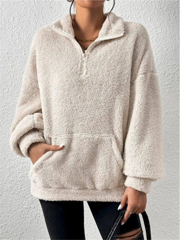 R&B | Übergröße Damen Fleece Kapuzenpullover mit Kapuze