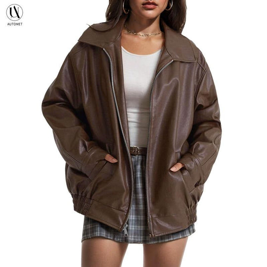 R&B | Leder Bomberjacke