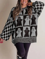 R&B | Karierter Strickpullover