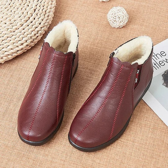 Modische Winterstiefel aus Leder mit Weicher Sohle R&B R&B