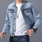 R&B | Klassisches Denim Herrenjackett mit Taschen an der Vorderseite