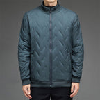 R&B | Pufferjacke Reguläre Passform Gepolsterte Steppung Hoher Kragen Rippendetails