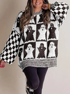 R&B | Karierter Strickpullover
