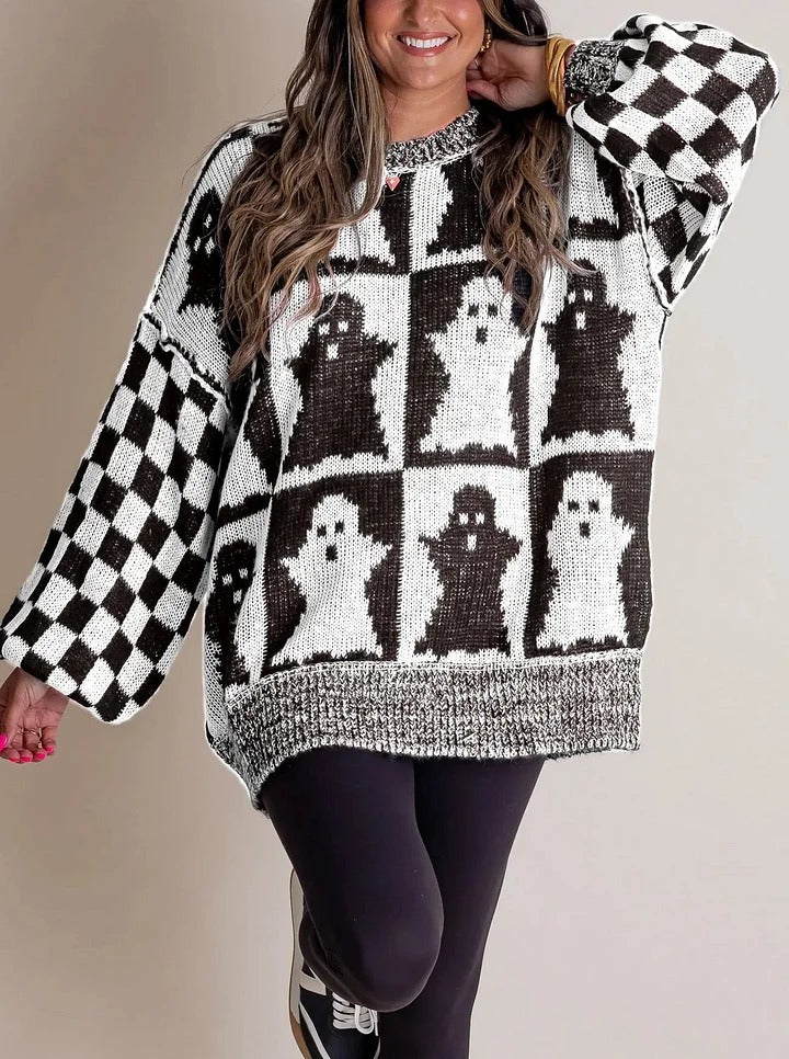 R&B | Kariert Strickpullover
