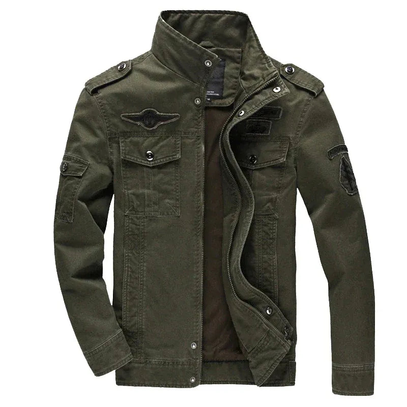 R&B | Bikerjacke Strukturierte Passform Reißverschlussverschluss Schulterklappen Baumwolle