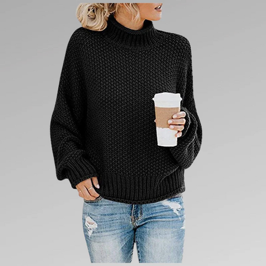 R&B | Weicher Damen Rollkragenpullover mit Strickstruktur