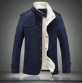 R&B | Trenchcoat Wollmix Schmaler Schnitt Doppelreiher mit Schulterklappen