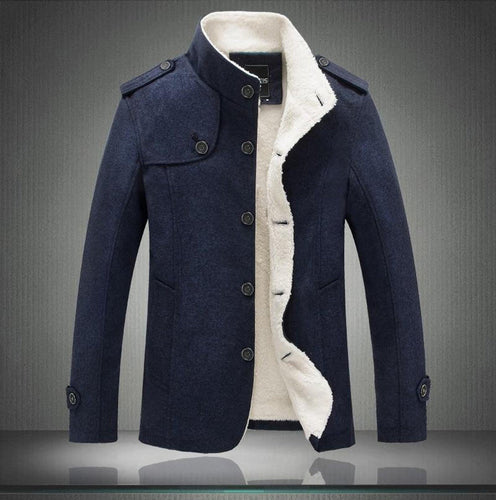 R&B | Trenchcoat Wollmix Schmaler Schnitt Doppelreiher mit Schulterklappen