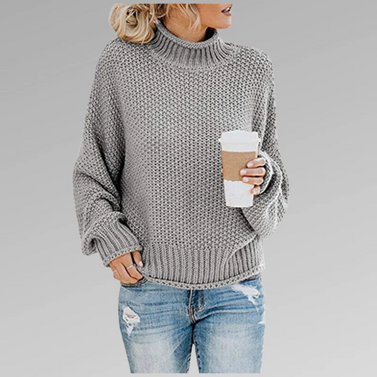 R&B | Weicher Damen Rollkragenpullover mit Strickstruktur