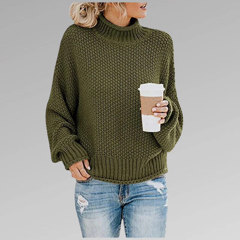 R&B | Weicher Damen Rollkragenpullover mit Strickstruktur
