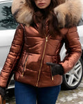 R&B | Lang mit Kapuze für Frauen Ideal für den Winter