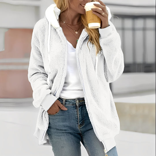 R&B | Damen Kapuzen-Fleecejacke für Wohlgefühl