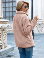 R&B | Übergröße Teddy Mantel Lässiger Winter Knopfleiste