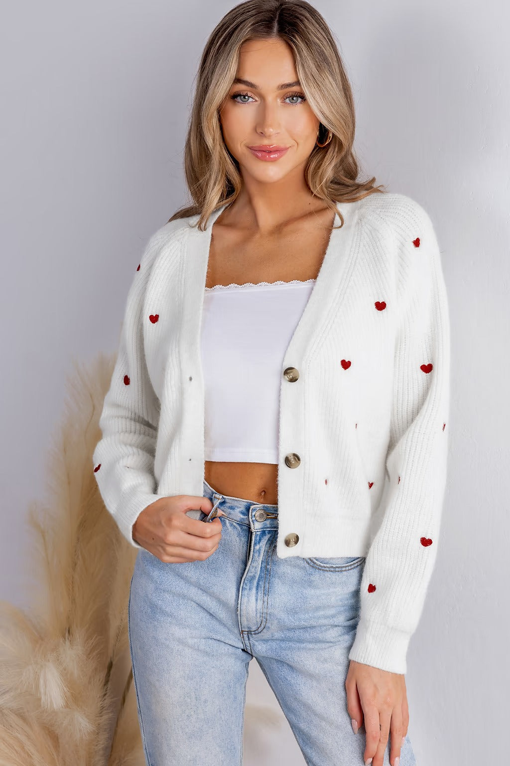R&B | Zeitlose Strickjacke mit klassischem V-Ausschnitt