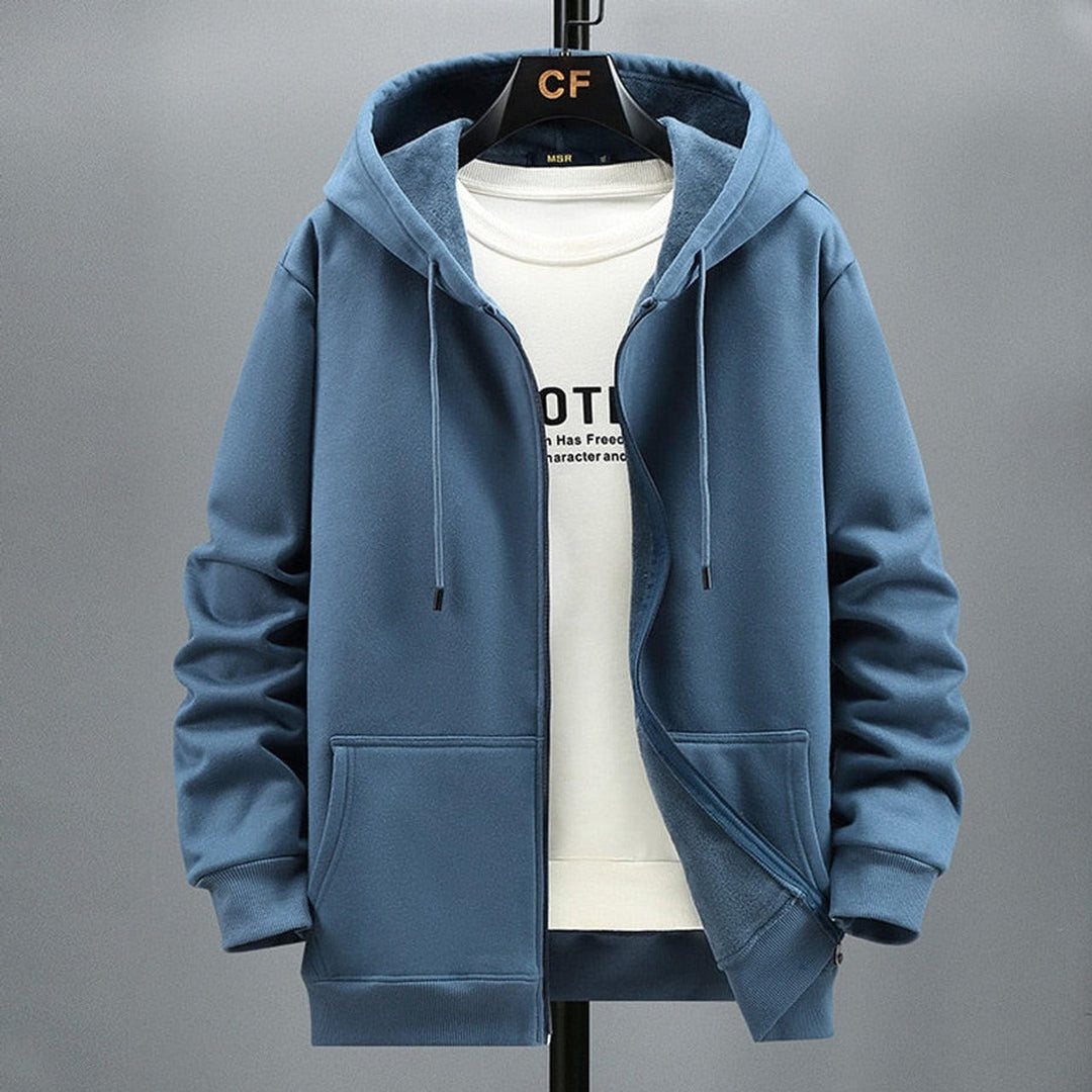 R&B | Kapuzenpullover Strickjacke Fleece Lockere Passform Reißverschluss Schichtverwendung