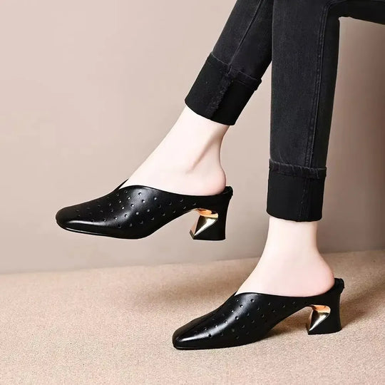 trendige Sandalen mit stabilem, hohlem Absatz R&B R&B