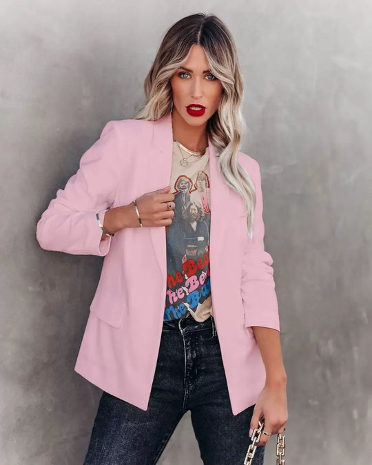 R&B | Blazer Slim Fit Revers Ein Knopf Strukturiertes Gewebe Design