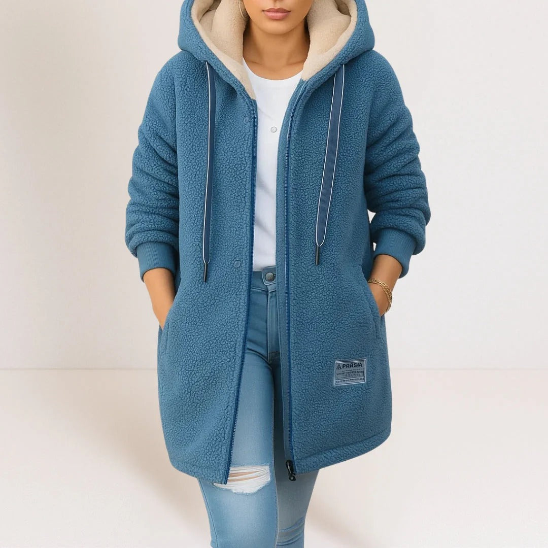 R&B | Komfortable und entspannt geschnittene Fleecejacke für Damen mit Kapuze