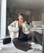 R&B | Damen-Strickjacke, klassisch & bequem