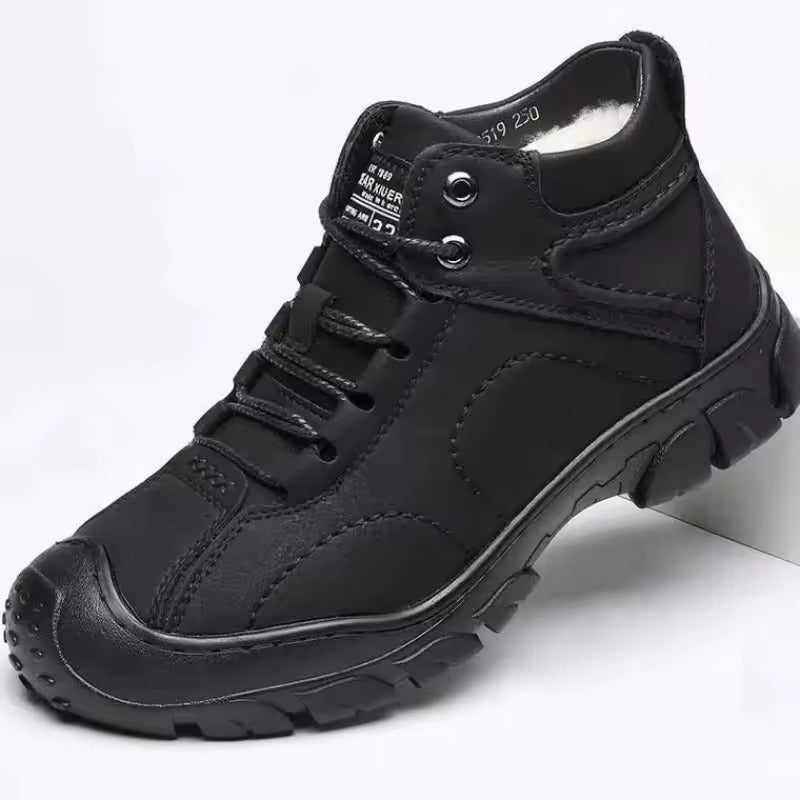 R&B | Herren Winterstiefel aus wasserdichtem Leder mit rutschfester Sohle
