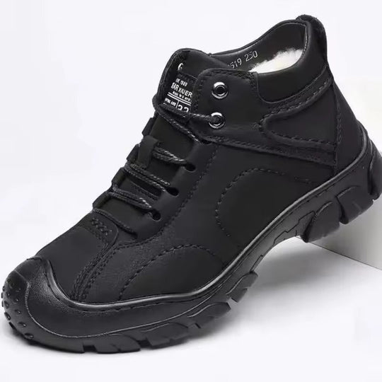 R&B | Herren Winterstiefel aus wasserdichtem Leder mit rutschfester Sohle