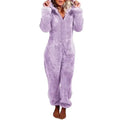 R&B | Damen Teddy Fleece Overall mit Kapuze