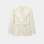 R&B | Wickel Blazer Jacke Langarm Taillierte Passform mit Gürtel
