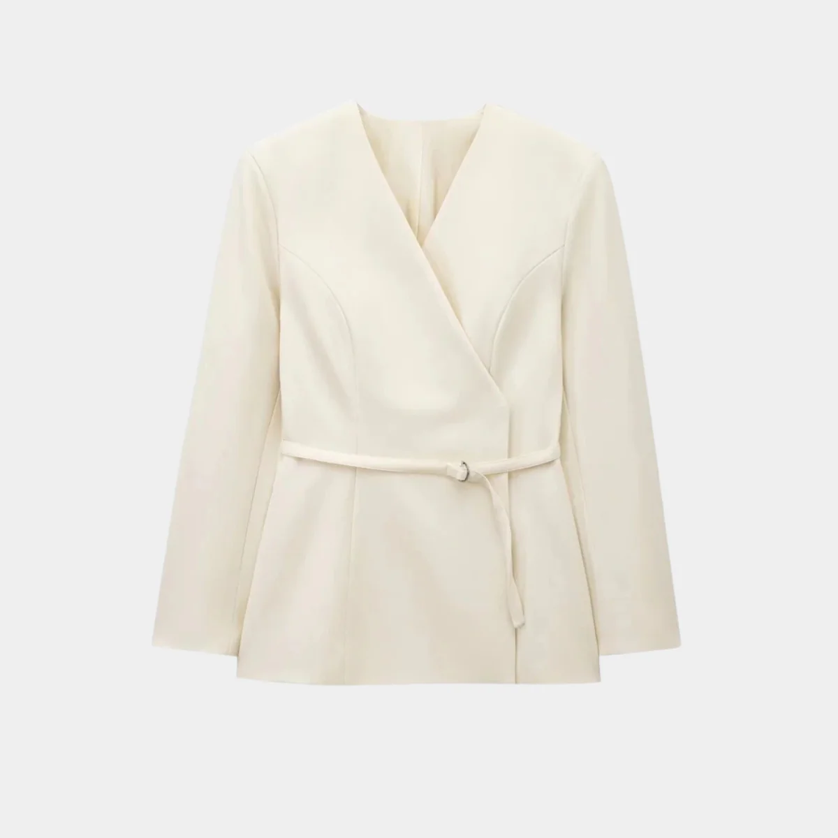 R&B | Wickel Blazer Jacke Langarm Taillierte Passform mit Gürtel