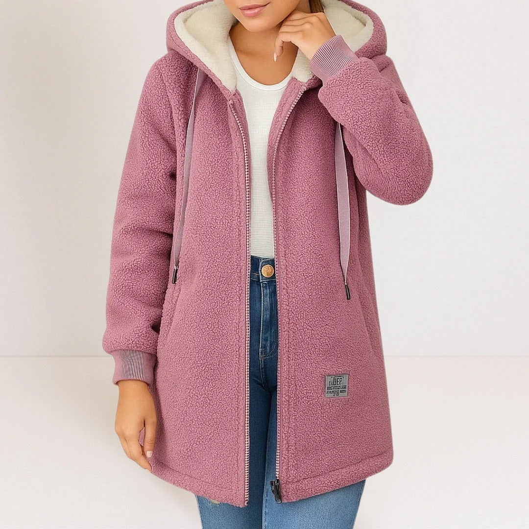 R&B | Komfortable und entspannt geschnittene Fleecejacke für Damen mit Kapuze