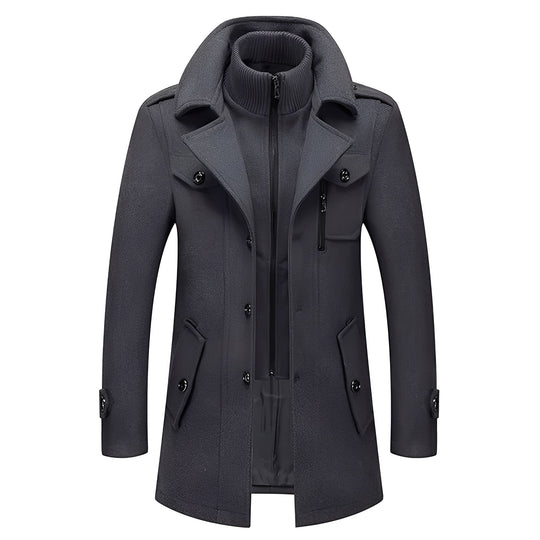 R&B | Eleganter langer Trenchcoat für Herren