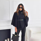 R&B | Gürtel Umhang Jacke Eleganter Hoher Kragen