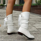 Trendige Stiefel für Damen mit Schnürung bis zur Wade R&B R&B