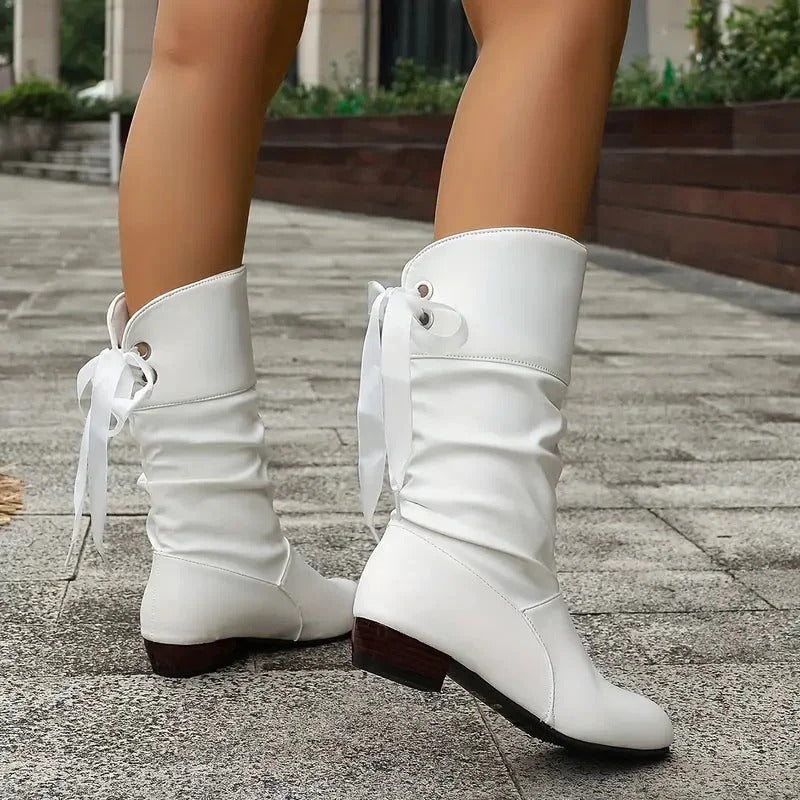 Trendige Stiefel für Damen mit Schnürung bis zur Wade R&B R&B