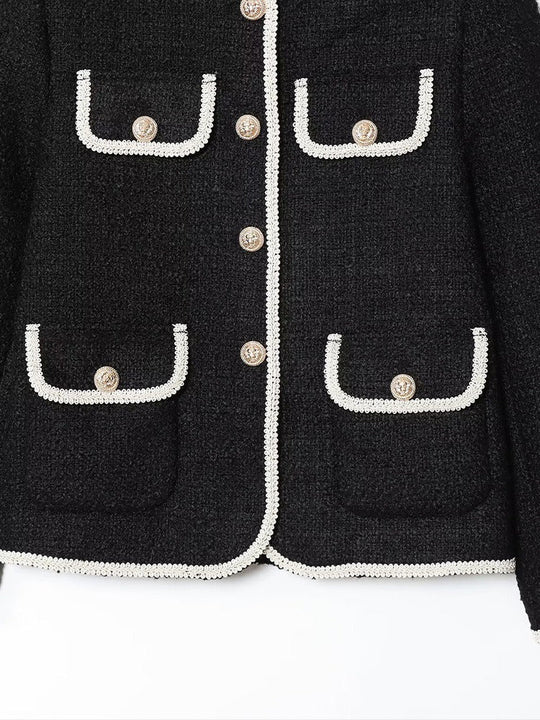 R&B | Kurze Jacke für Damen mit dekorativen Knöpfen Alida