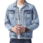 R&B | Klassisches Denim Herrenjackett mit Taschen an der Vorderseite