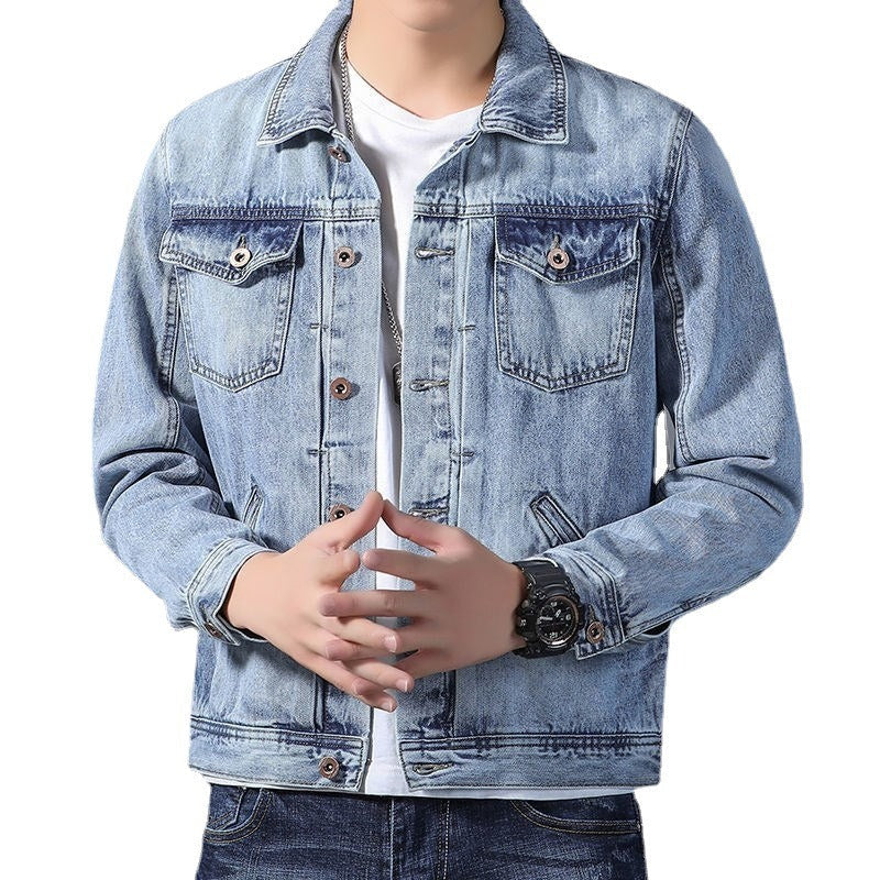 R&B | Klassisches Denim Herrenjackett mit Taschen an der Vorderseite